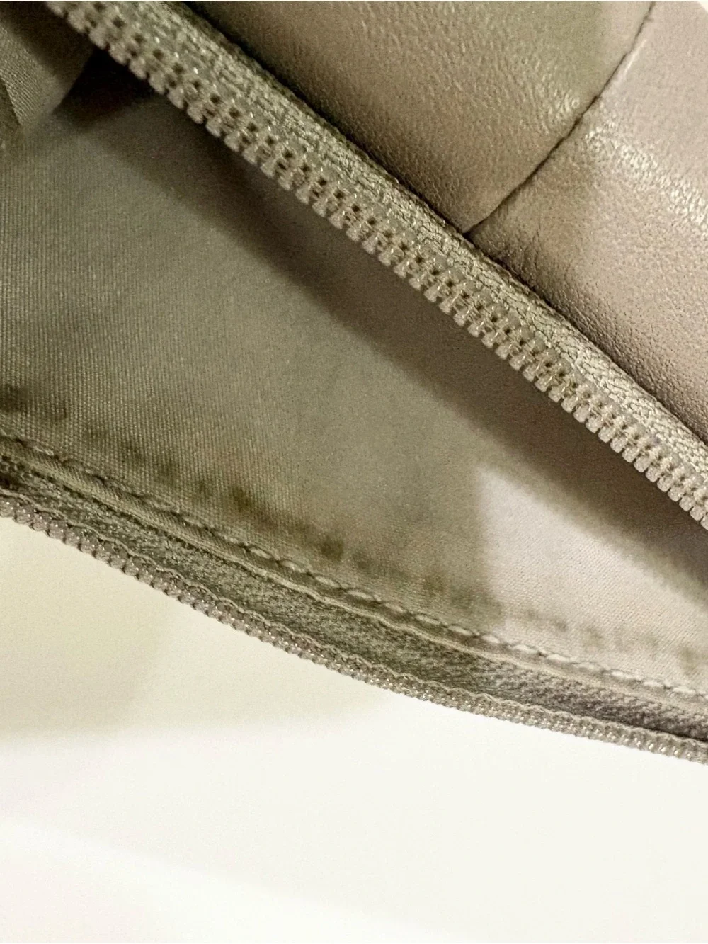 Vintage Coach Gray/Taupe Leather Kristin Wallet with Silver-Tone Hardware